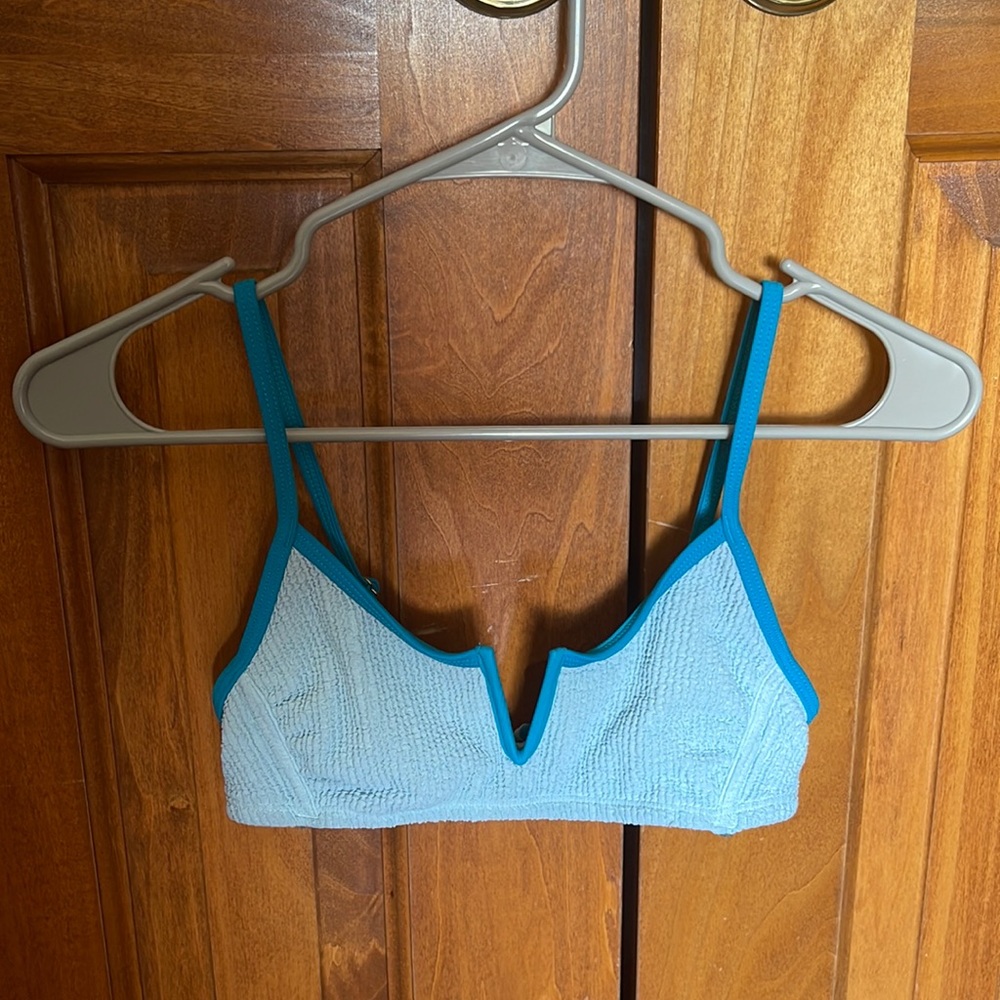 blue bikini top